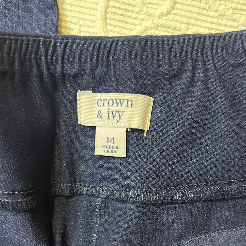 Crown & Ivy Blue Chinos with Straight-Leg Cut. 14. NWT - Picture 6 of 8